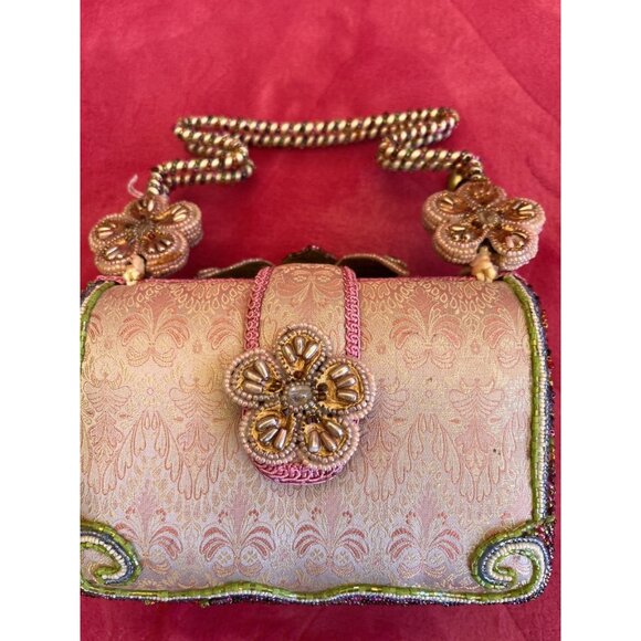 Unique Rare Vtg Mary Frances Handcrafted Beaded lined Small Bag - Picture 11 of 16